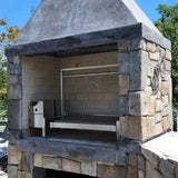 BBQ09SS Insert-Style Argentine Santa Maria Wood Fire & Charcoal Gaucho Grill