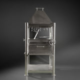 BBQ12SS All Stainless Steel Argentine Santa Maria Wood Fire & Charcoal Gaucho Grill